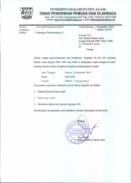 Surat lengkap dapat Saudara unduh disini