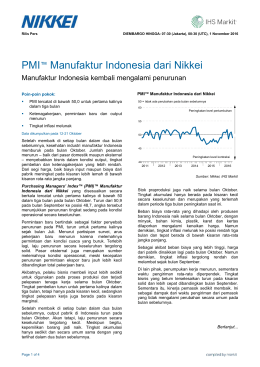 PMI™ Manufaktur Indonesia dari Nikkei