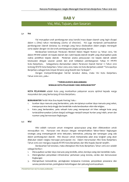 Visi, Misi, Tujuan, dan Sasaran