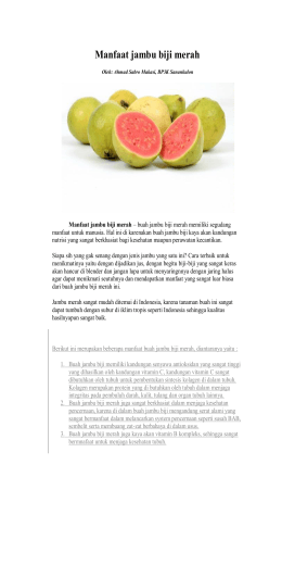 Manfaat jambu biji merah