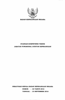 nomor | 22 tahun 2016 - Badan Kepegawaian Negara