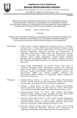 Maklumat SK - Badan Kepegawaian Daerah &ndash; Kota Semarang