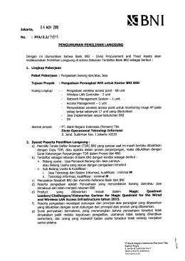 Page 1 Jakarta, No. > NG BNI 04 N0W 1015 : PFA/3.2/ P89