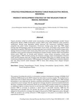 strategi pengembangan produk taman margasatwa medan