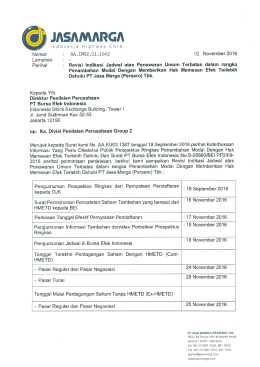 Page 1 JASAMANRGA l n d on es ia High way Corp . Nomor : AA