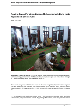 Berita 8097_Ranting Botok Pimpinan Cabang Muhammadiyah