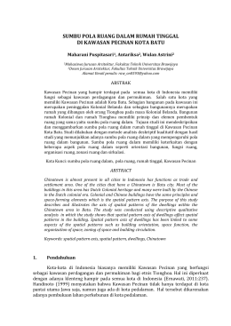 SUMBU POLA RUANG DALAM RUMAH TINGGAL DI KAWASAN