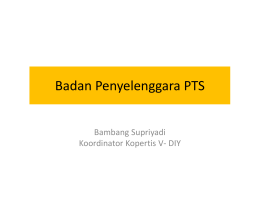 Badan Penyelenggara PTS