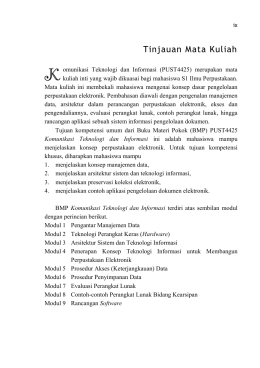 Tinjauan Mata Kuliah