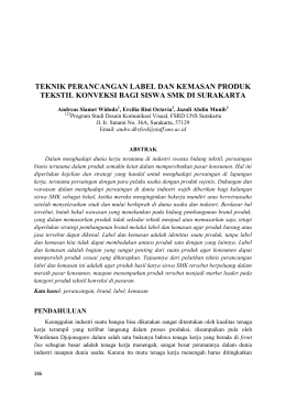 Teknik Perancangan Label Dan Kemasan Produk - psp