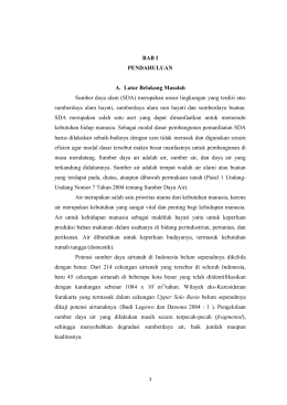 BAB I PENDAHULUAN A. Latar Belakang Masalah Sumber daya alam