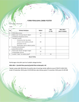 form penilaian lomba poster