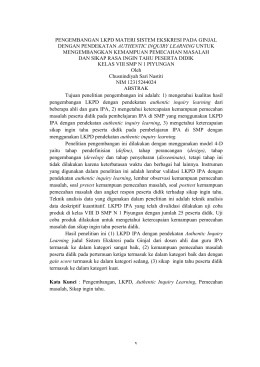 v PENGEMBANGAN LKPD MATERI SISTEM EKSKRESI PADA