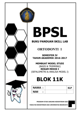 BLOK 11K - Akademik Kedokteran Gigi
