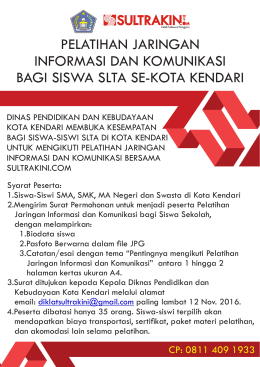 pelatihan jaringan informasi dan komunikasi bagi