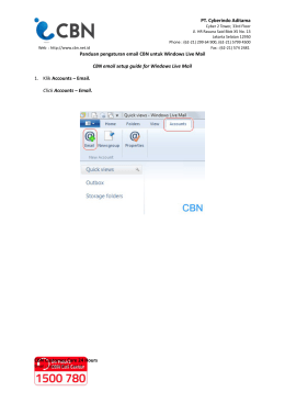 PT. Cyberindo Aditama Panduan pengaturan email CBN untuk