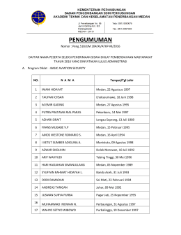 pengumuman - atkp medan