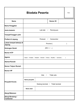 Biodata Peserta