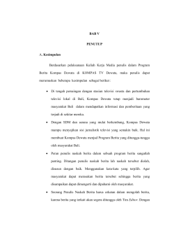 BAB V PENUTUP A. Kesimpulan Berdasarkan pelaksanaan Kuliah