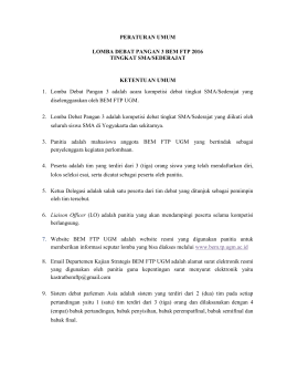 Revisi Peraturan Umum Lomba Debat Pangan