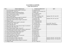 KALENDER AKADEMIK STIE MUSI RAWAS