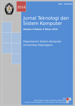 Print this article - Jurnal Teknologi dan Sistem Komputer