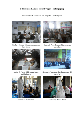 Dokumentasi Kegiatan di SMP Negeri 1 Tulungagung Dokumentasi