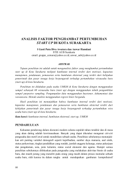 analisis faktor penghambat pertumbuhan start up di - psp