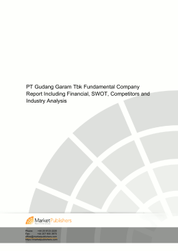 PT Gudang Garam Tbk Fundamental Company Report Including