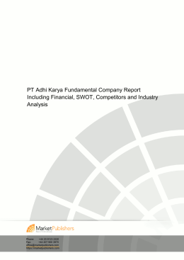 PT Adhi Karya Fundamental Company Report Including Financial