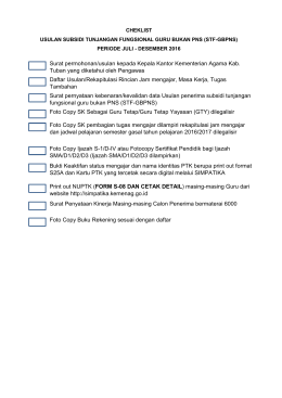 Surat permohonan/usulan kepada Kepala Kantor Kementerian