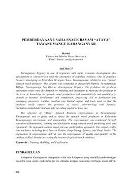 pemberdayaan usaha snack bayam “ataya - psp