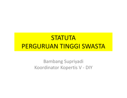 statuta perguruan tinggi swasta