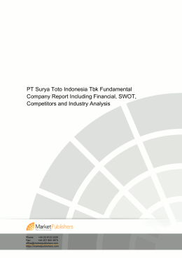 PT Surya Toto Indonesia Tbk Fundamental Company Report