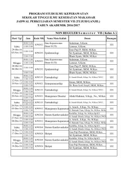 NON REGULER S emester VII ( Kelas A )