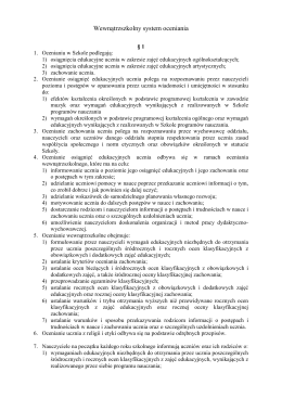 Wewnątrzszkolny system oceniania - E