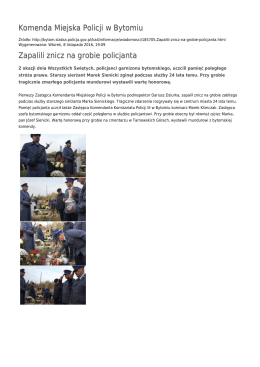 Generuj PDF - Komenda Miejska Policji w Bytomiu