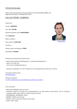 Generuj PDF - Poszukiwani