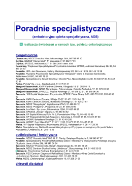 Poradnie specjalistyczne