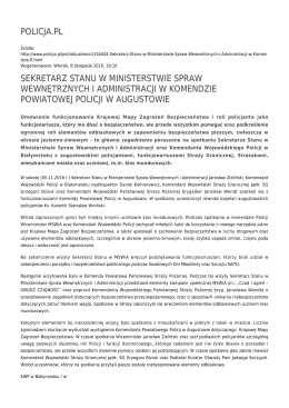 policja.pl sekretarz stanu w ministerstwie spraw wewnętrznych i