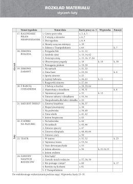 ROZKŁAD MATERIAŁU