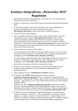 Szczeg&oacute;łowy regulamin konkursu i instrukcja przesyłania zdjęć