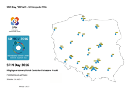 SPiN DAY 2016 - plan wydarzeń