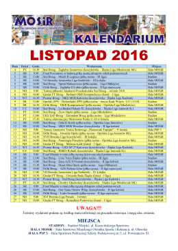 HALA MOSiR - Tuba Brzegu