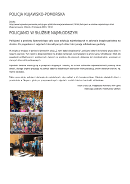 policja kujawsko-pomorska policjanci w służbie najmłodszym