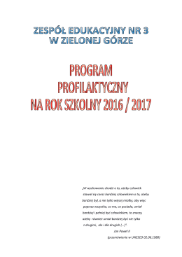 program profilaktyczny na rok szkolny 2016/2017