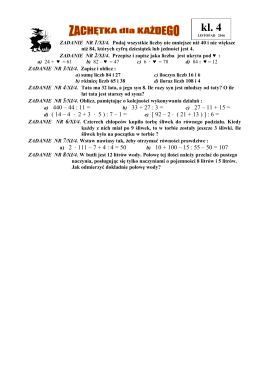 dla klas 4