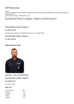 KMP Białystok Komisariat Policji w Łapach