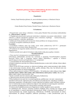 1 Regulamin gminnego konkursu multimedialnego dla