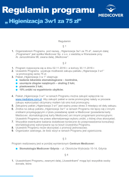 Regulamin programu